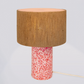 Red & Ivory Pillar Lamp