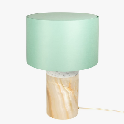 Carrara Marble & Onyx Pillar Lamp