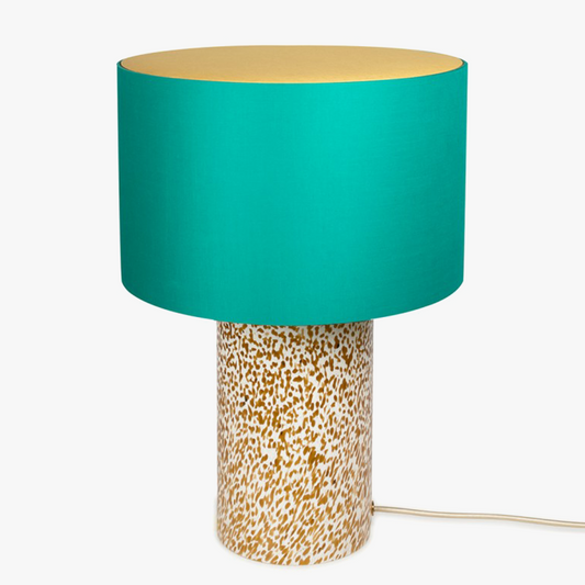 Ivory & Amber Pillar Lamp