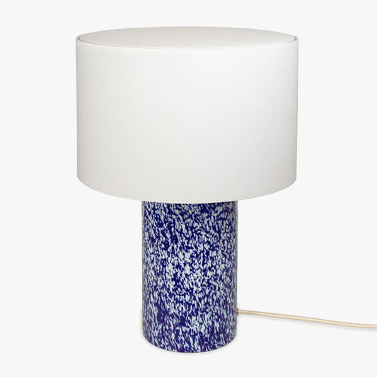 Blue & Ivory Pillar Lamp