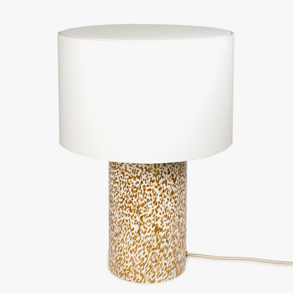 Ivory & Amber Pillar Lamp