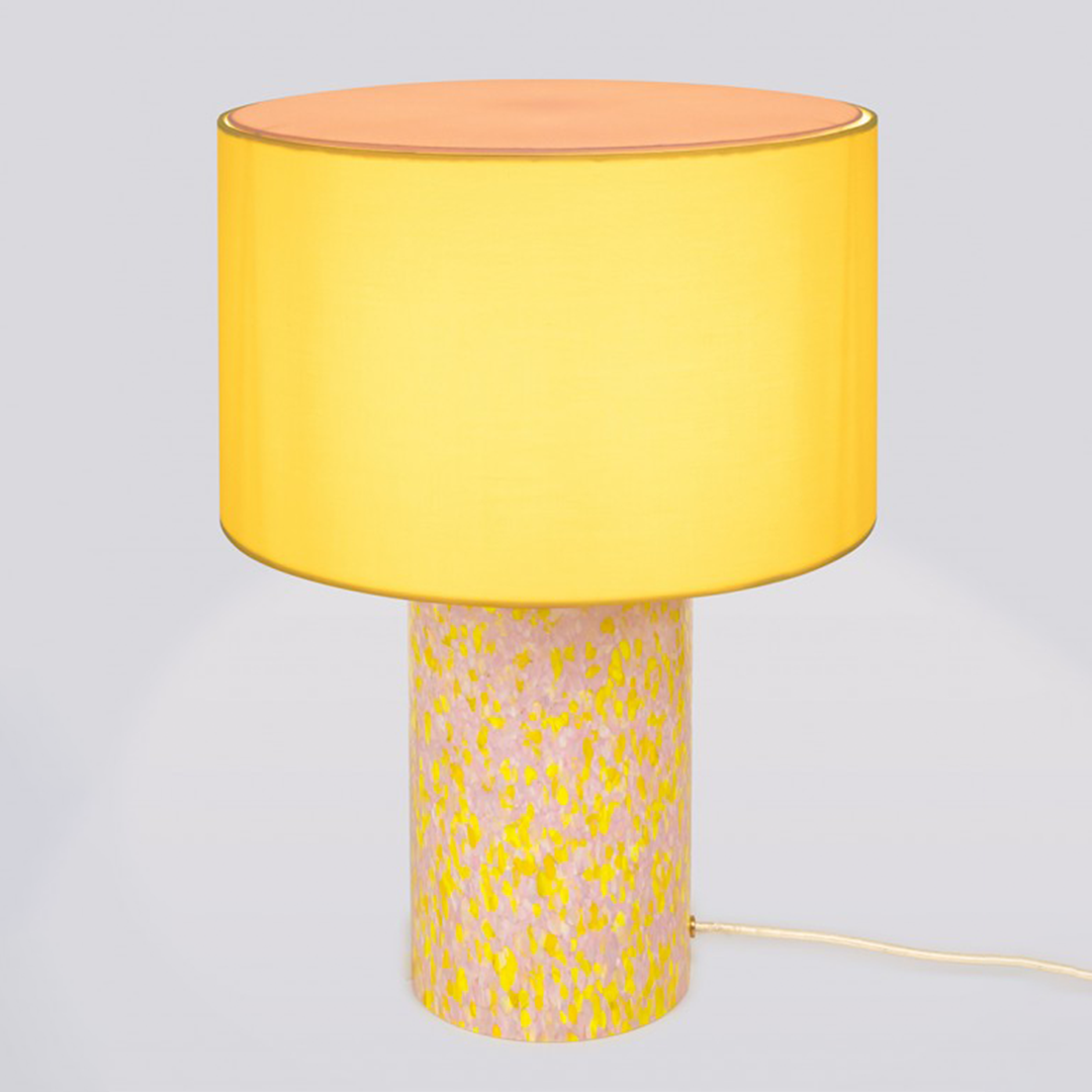 Yellow & Pink Pillar Lamp