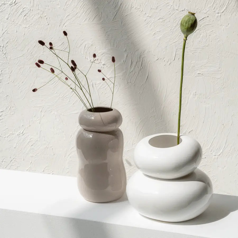 Vase Pebbles White