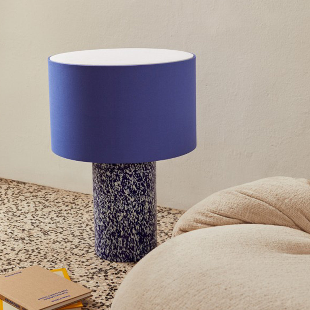 Blue & Ivory Pillar Lamp