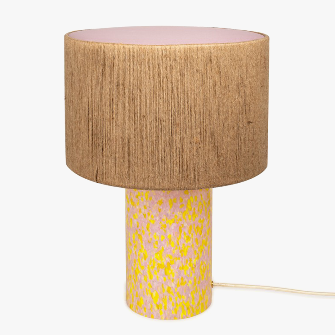 Yellow & Pink Pillar Lamp