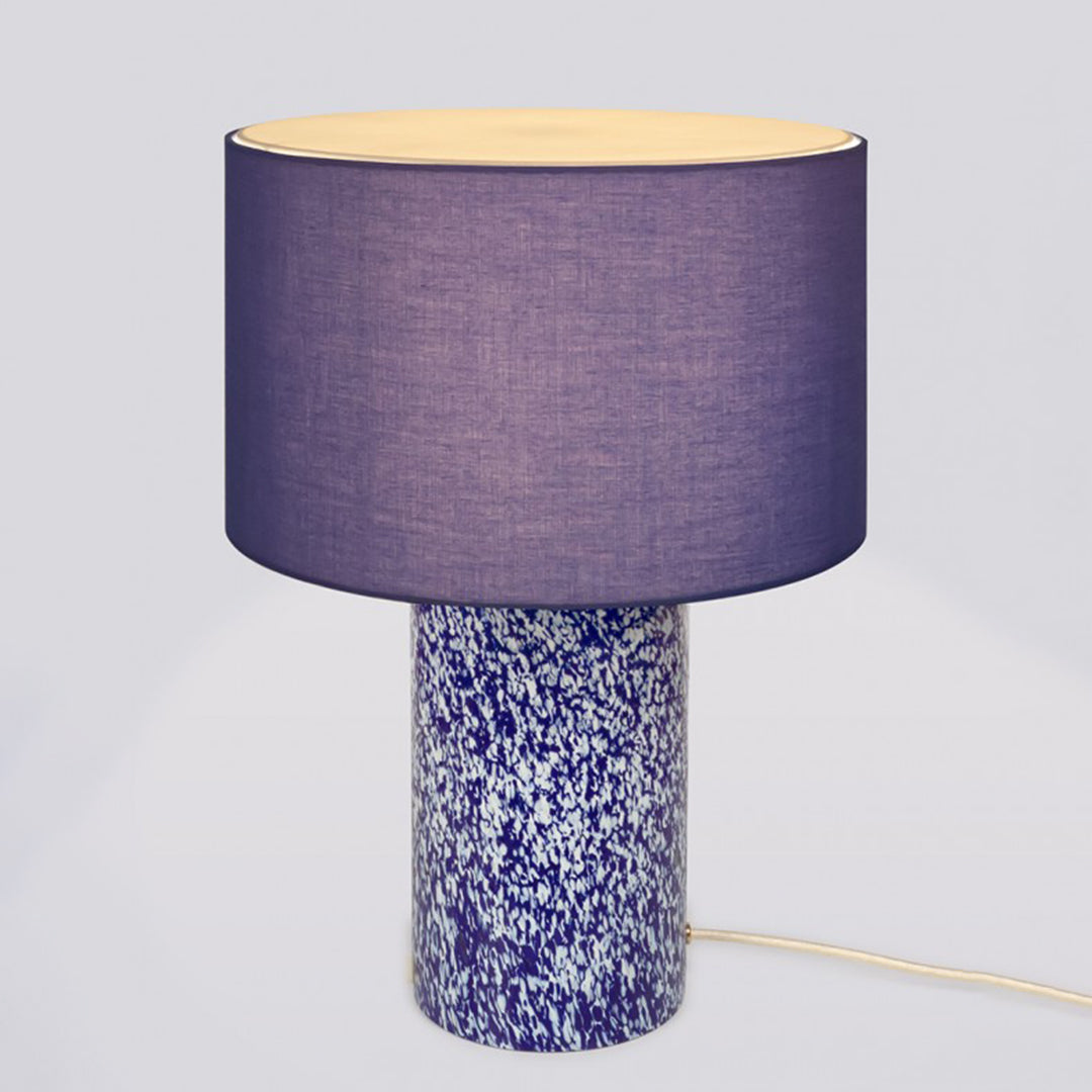 Blue & Ivory Pillar Lamp