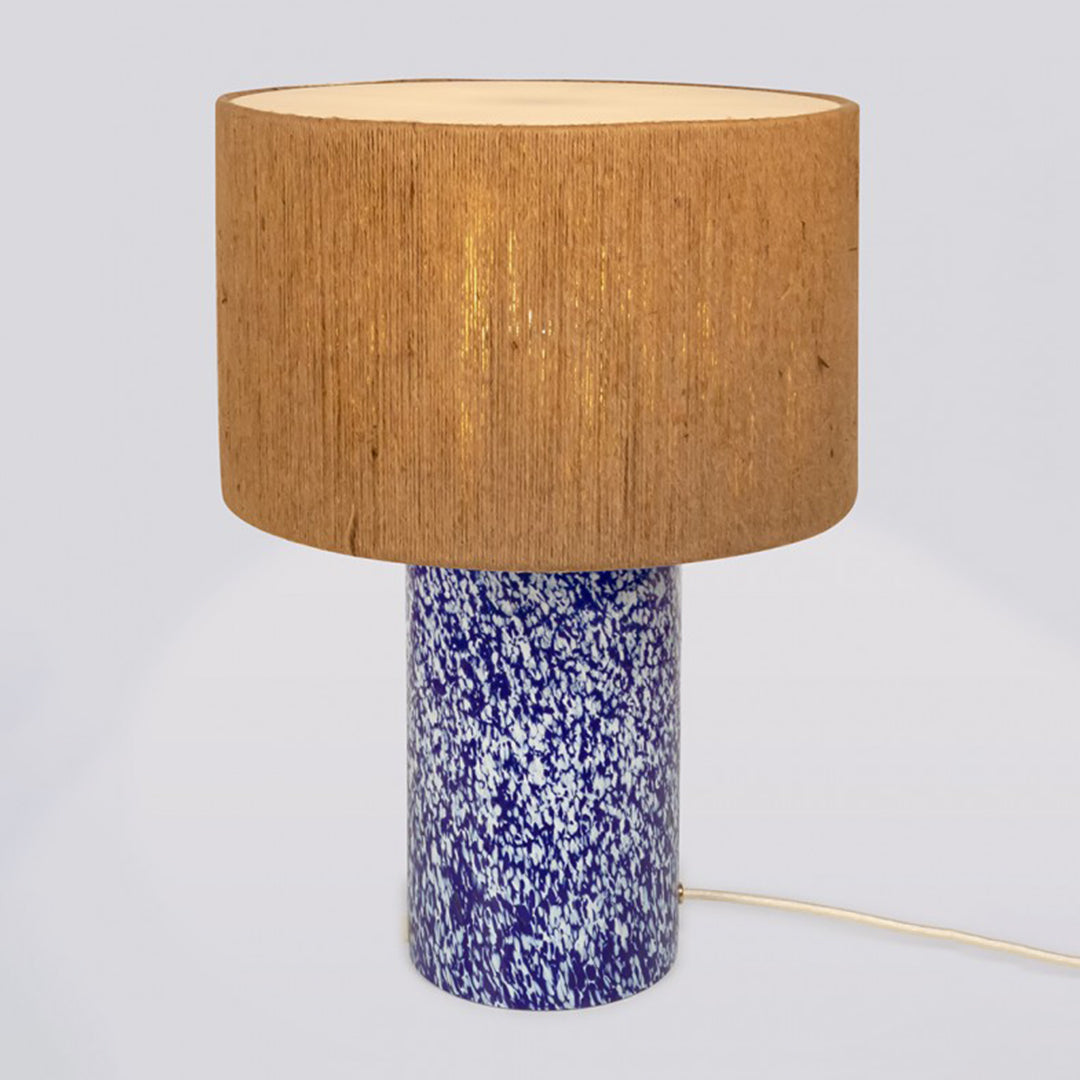 Blue & Ivory Pillar Lamp