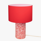 Red & Ivory Pillar Lamp