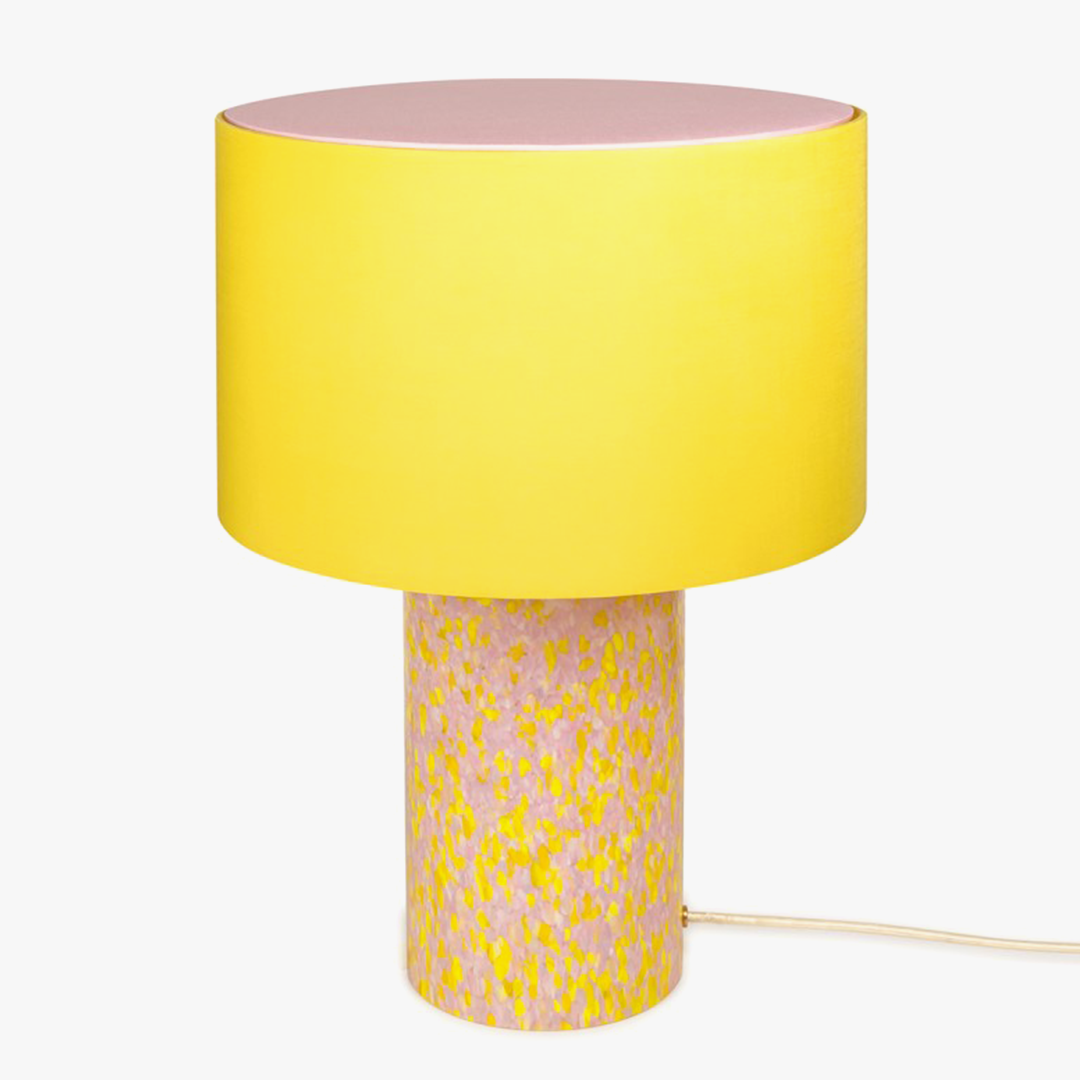 Yellow & Pink Pillar Lamp