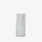 White Satin Ceramic Pinched Vase - Medium