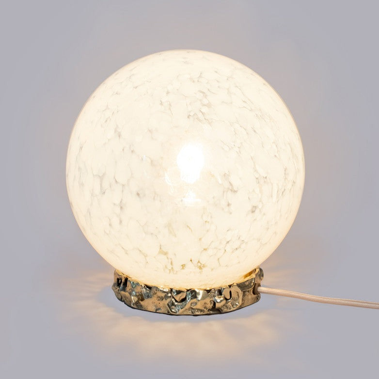 White Opaline Crown Lamp