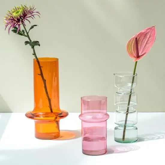 Vase Recyled Glass Paprika