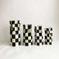 Ceramic Checkered Vase - Medium